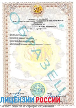 Образец сертификата соответствия (приложение) Демидово Сертификат ISO 14001